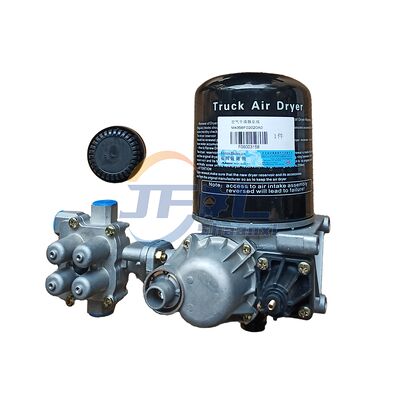 এয়ার ড্রায়ার অ্যাসেম্বলি এয়ার ফিল্টার উচ্চতর আর্দ্রতা এবং তেল অপসারণ, ইন্টিগ্রেটেড 4-সার্কিট সুরক্ষা ভালভ, এবং FAW ফোটন অমান ট্রাকের জন্য স্বয়ংক্রিয় ডেসিকেন্ট পুনর্জন্ম